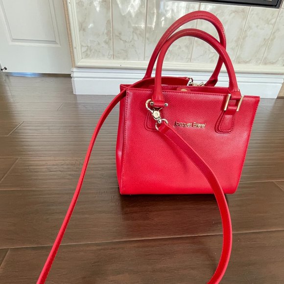 Jacques Esterel Red Handbag with adjustable crossbody/shoulder strap - Picture 3 of 12